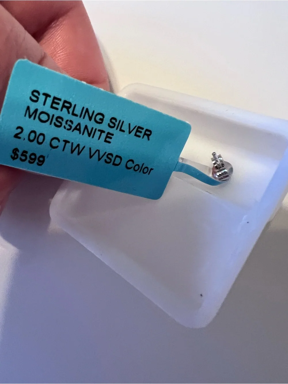 Classic .925 Sterling Silver Oval Moissanite 2.00 CTW Stud Earrings